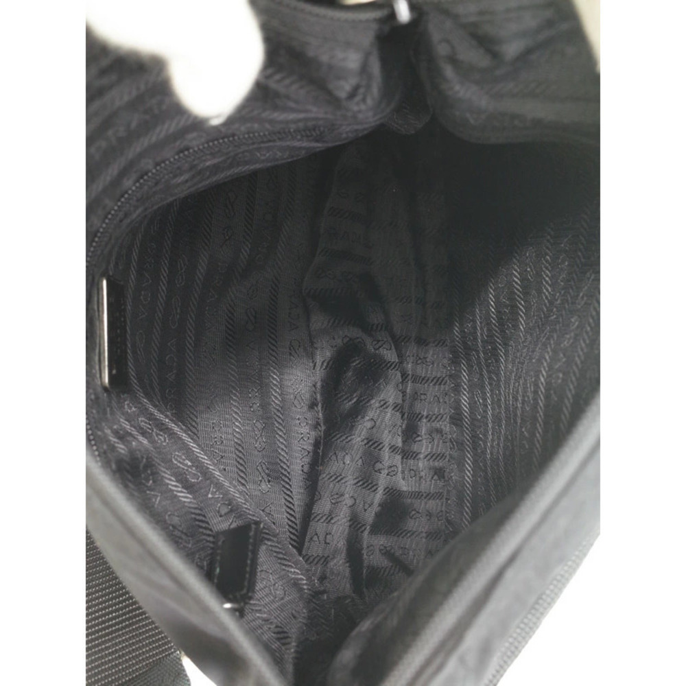 Prada Front Zip Messenger Bag Black Tessuto - Picture 3 of 9